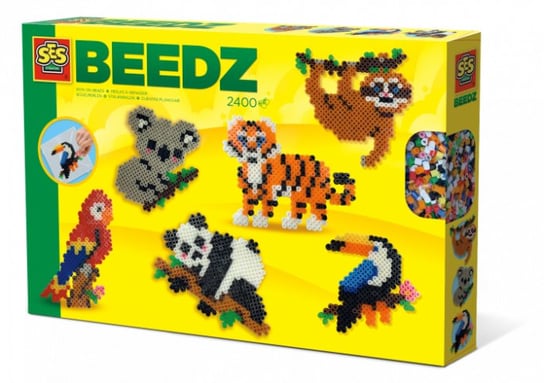 Koraliki Do Prasowania "Dzikie Zwierzęta" - Zabawki Kreatywne Dla Chłopców I Dziewczynek SES