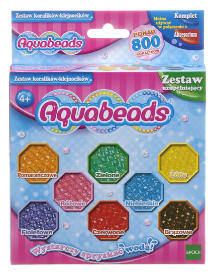 Koraliki klejnociki Aquabeads, zestaw uzupełniający, koraliki do zabaw kreatywnych, 31668 Aquabeads
