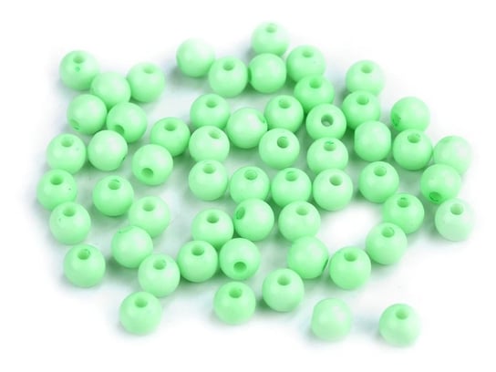Koraliki Plastik Color Zielony Pastel 6Mm 30Szt Inna marka