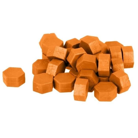 Koraliki woskowe sześciokątne 30 g - Pomarańczowe Inna marka