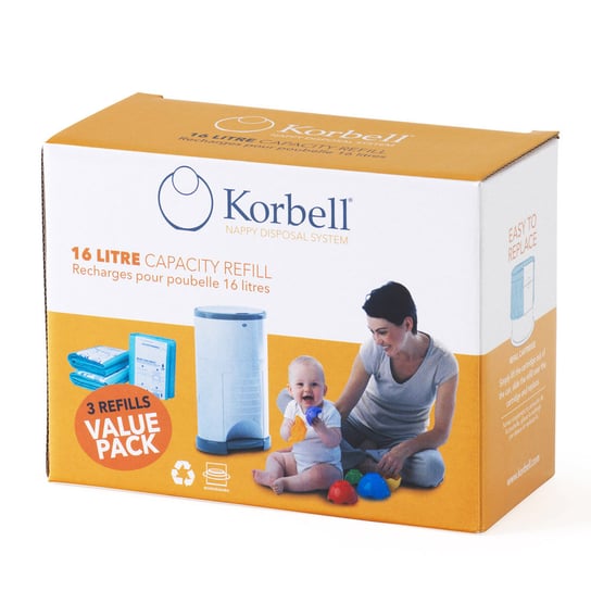 Korbell, Wkład/Worek/Refill, 16 l, 3-pack Korbell