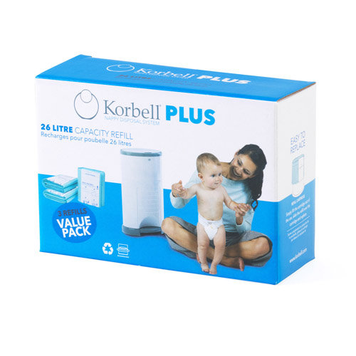Korbell, Wkład, Worek-refill 3-pack Plus, 26 l Korbell