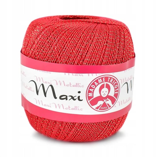 Kordonek Maxi Metallic 26328 czerwony + złoto Madame Tricote Paris