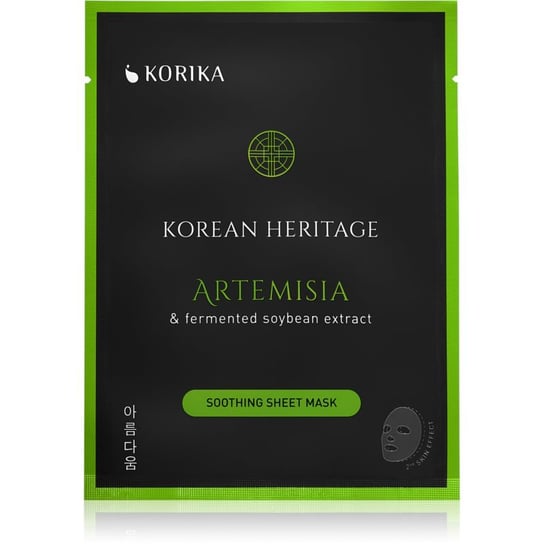 KORIKA Korean Heritage Artemisia & Fermented Soybean Extract Soothing Sheet Mask maska łagodząca w płacie Artemisia & fermented soybean extract sheet Inna marka