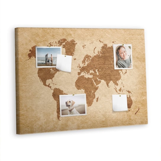 Korkowa Plansza z Pinezkami - 100x70 - Mapa świata w starym stylu Inna marka