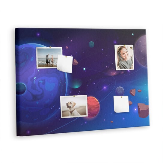 Korkowa Plansza z Pinezkami - 100x70 - Planety galaktyka Inna marka