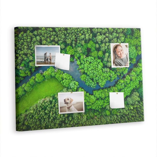 Korkowa Plansza z Pinezkami - 100x70 - Rzeka w lesie Inna marka