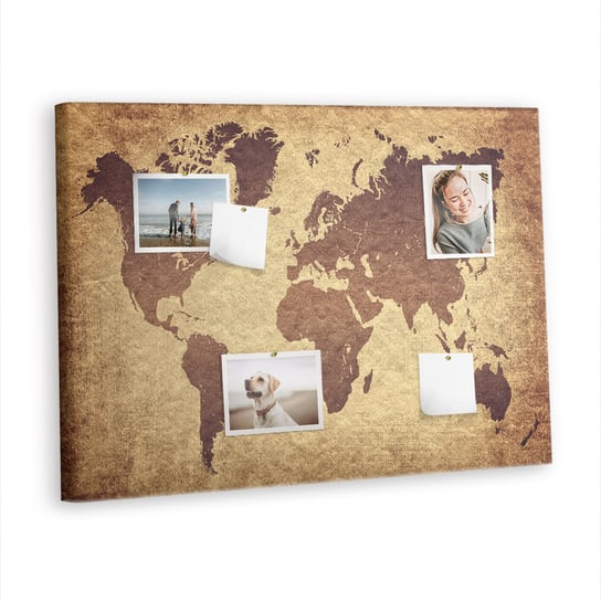 Korkowa Plansza z Pinezkami - 100x70 - Stara mapa świata Inna marka