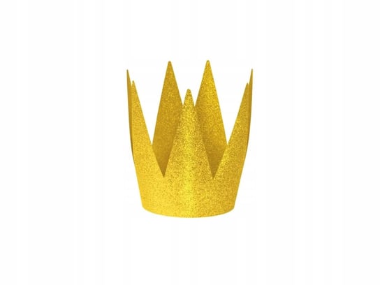 Korona Brokatowa Złota - 3Szt Król Królowa Imprezy Jakks