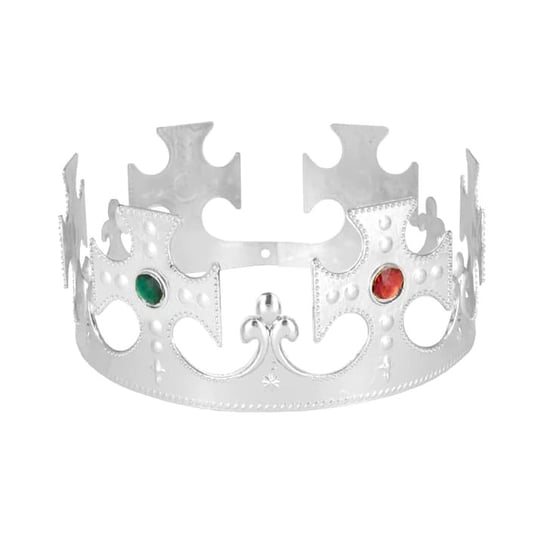 Korona Króla Księcia Królewska Srebrna Z Kolorowymi Klejnotami Inna marka