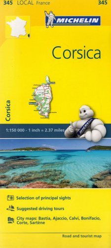 Korsyka. Mapa 1:150 000 Michelin Travel Publications