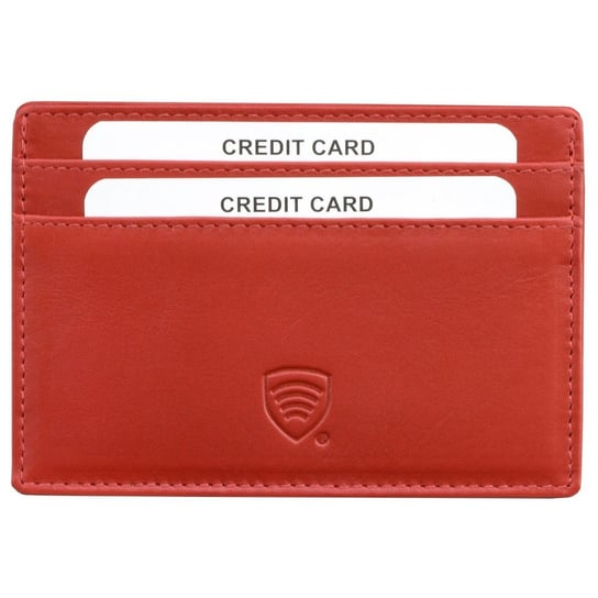 Koruma, Etui na karty RFID damskie, czerwone, 7,5x11,5 cm Koruma