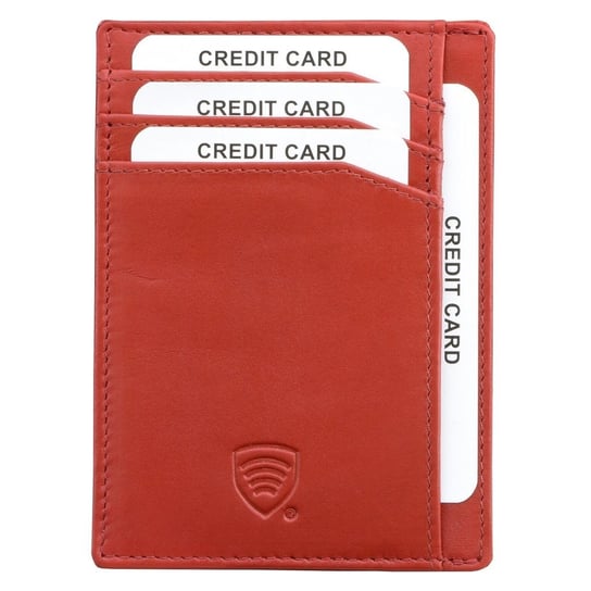 Koruma, Etui na karty RFID damskie, czerwone, 8x11 cm Koruma