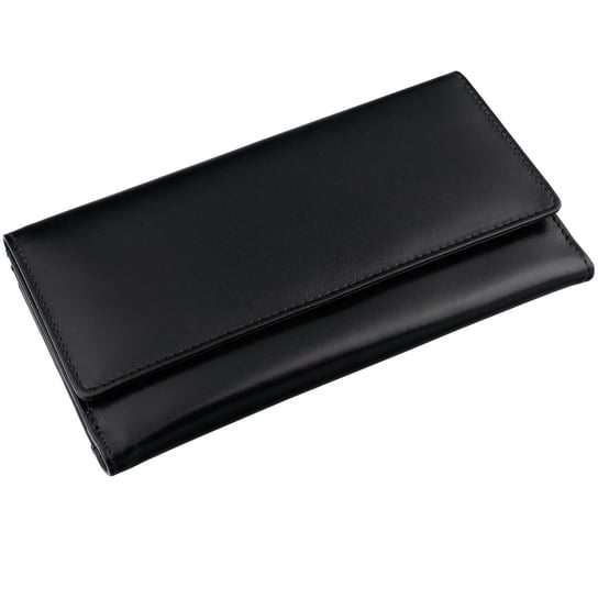 Koruma, Skórzany portfel antykradzieżowy, czarny, 11x20 cm Koruma