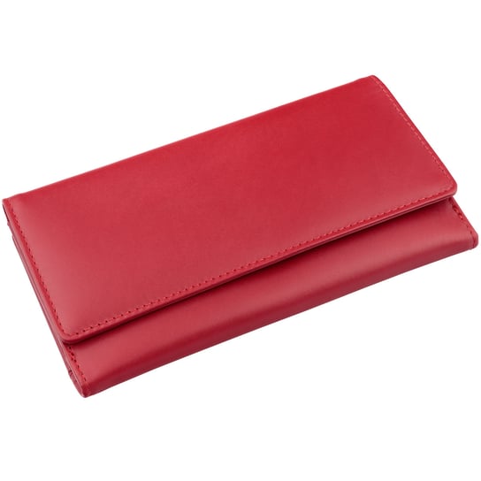 Koruma, Skórzany portfel antykradzieżowy, czerwony, 11x20 cm Koruma