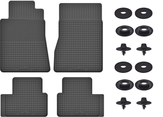 Korytka + stopery do: Mercedes A- Klasa W169 (2004-2012) hatchback- czarne dywaniki samochodowe Wielganizator