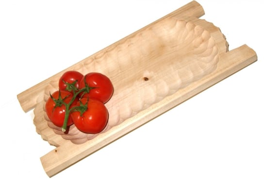 Korytko koryto rzeźbione drewniane do potraw 40 cm Chłopcy z Rancza