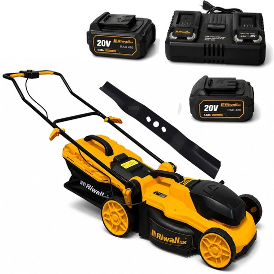 KOSIARKA AKUMULATOROWA RIWALL 4020 40V 8Ah 40cm + 2aku + ładowarka ...
