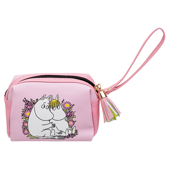 Kosmetyczka, Moomin Spring, Muminek i Panna Migotka, różowy Empik
