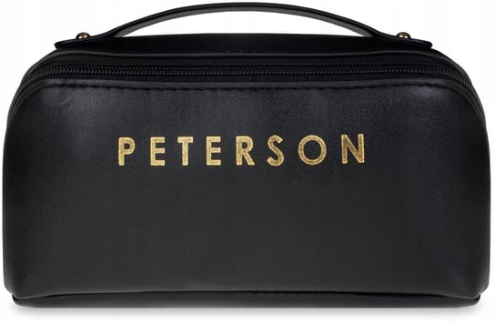 Kosmetyczka peterson czarna kosmetyczna saszetka podróżna zamek kuferek Peterson