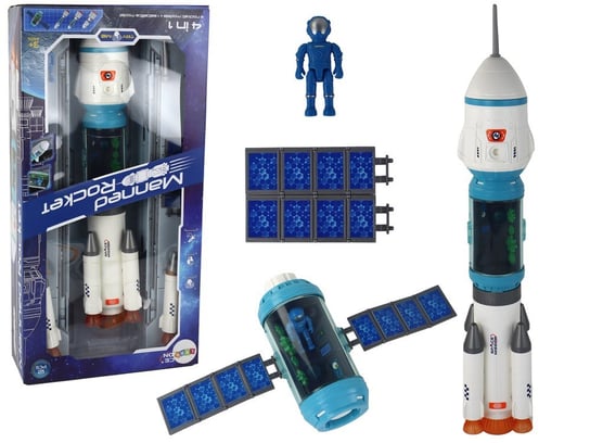Kosmos Zestaw Kosmiczny Rakieta Dźwięk Światła 12 El. Lean Toys