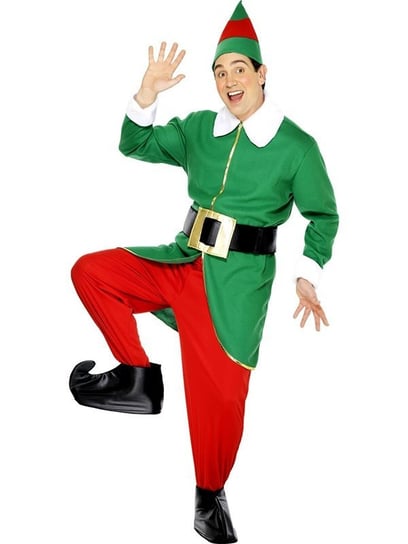 Kostium "Elf pomocnik" zielono - czerwony-L/XL Smiffys