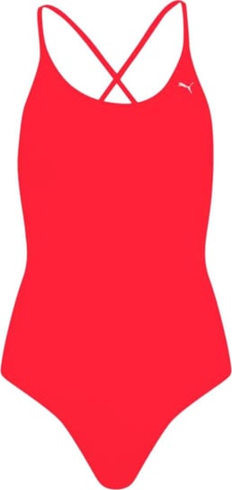 Kostium kąpielowy damski Puma Swim V-Neck czerwony-S Puma