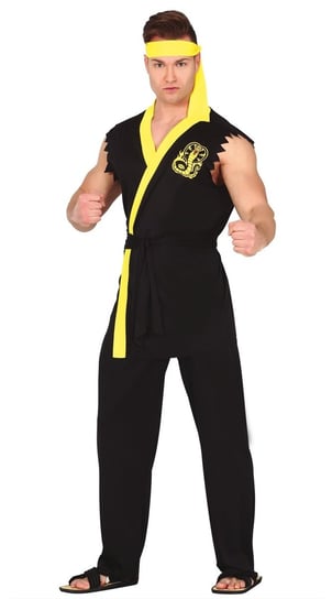 Kostium "Karate - Ninja" czarno - żółty-L/XL Guirca