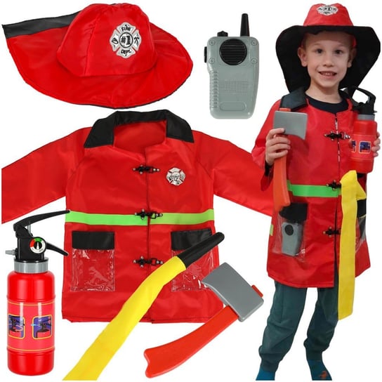 Kostium strój karnawałowy strażak walkie-talkie 3-8 lat Inna marka