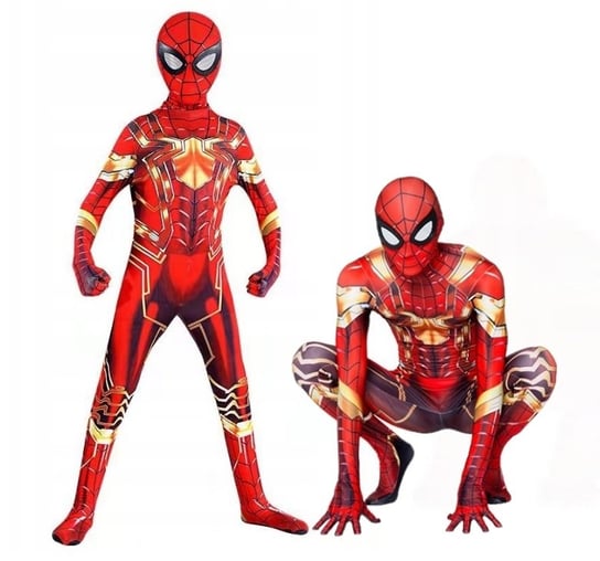 Kostium Strój Spiderman Stalowy Czerwony Nowy 116/122 6-7L Hopki