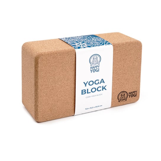 Kostka do jogi Happy Yogi - Cork Yoga Block Happy Yogi