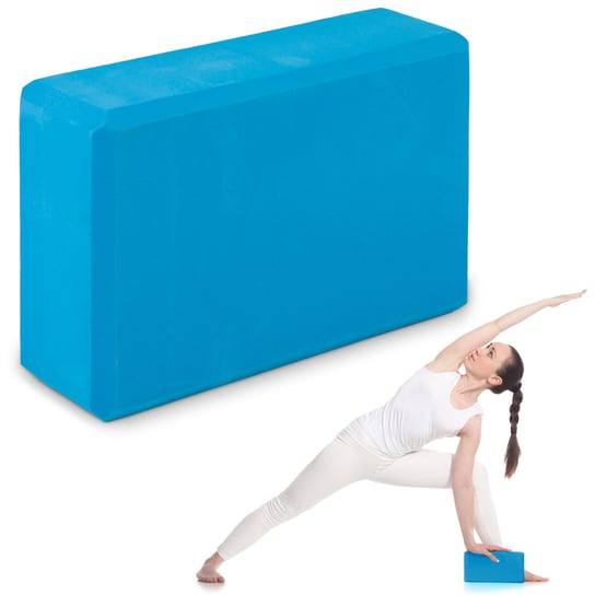 Kostka do jogi klocek blok do ćwiczeń pilates yoga Neo-Sport niebieski Neo-Sport