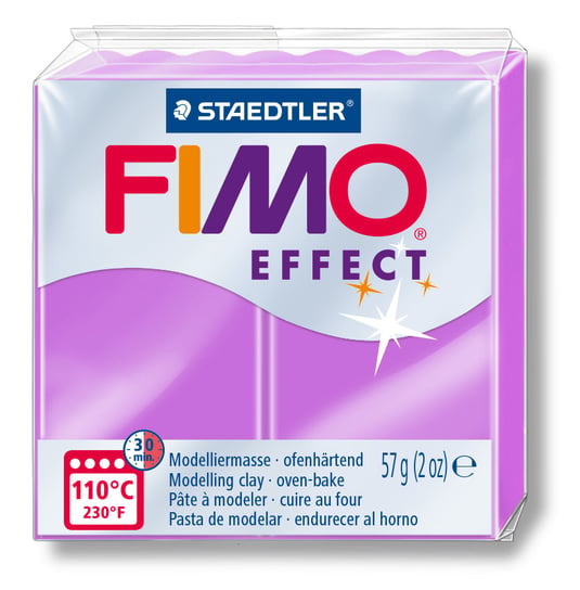 Kostka FIMO effect 57g, neon fioletowy, masa termoutwardzalna, Staedtler Staedtler