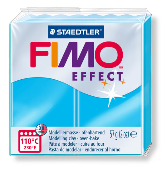 Kostka FIMO effect 57g, neon niebieski, masa termoutwardzalna, Staedtler Staedtler