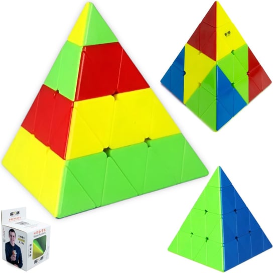 Kostka logiczna Piramida 4x4 QYToys QIYI PYRAMINX Zabawka Logiczna Gra Zręcznościowa Edukacyjna Łamigłówka Układanka QiYi