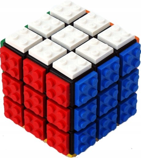 Kostka Rubika Do Nauki Fanxin Lego Cube + Podstawka Kostkoland