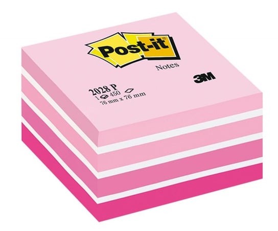 Kostka samoprzylepna, Post-It, różowa akwarelowa, 76 x 76 mm Post-it