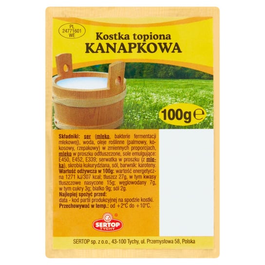 Kostka topiona Kanapkowa SERTOP 100 g Inny producent