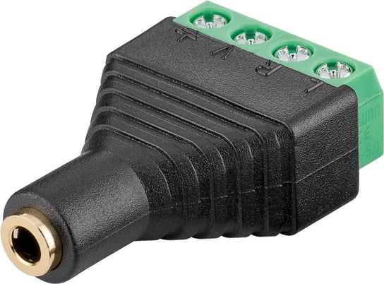 Kostka zaciskowa 4-pinowa   Gniazdo jack 3,5 mm (4-pinowe, stereo) Goobay