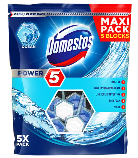 Kostka zapachowa do toalet DOMESTOS Power 5 Ocean Unilever