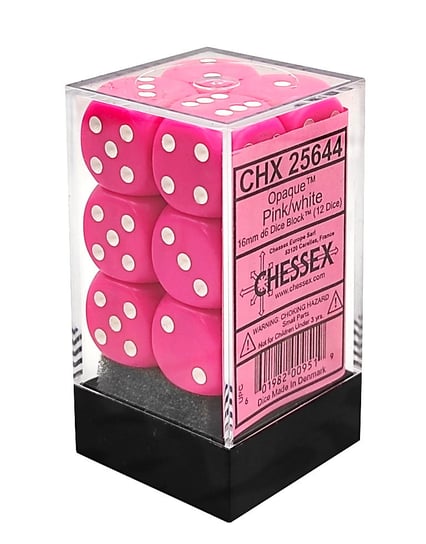 Kostki K6 16mm Pink Chessex 12szt. kość kostka Chessex