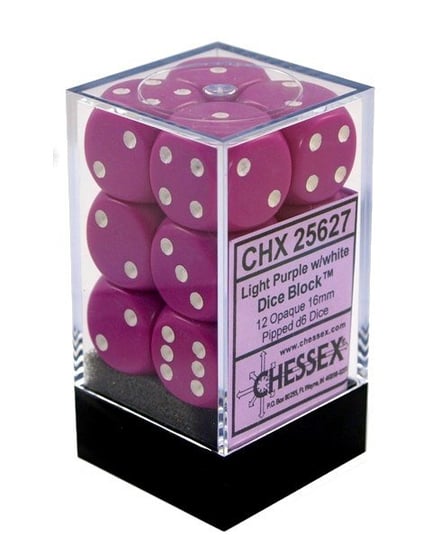 Kostki L Purple Chessex K6 16mm 12szt.+pudełko Chessex