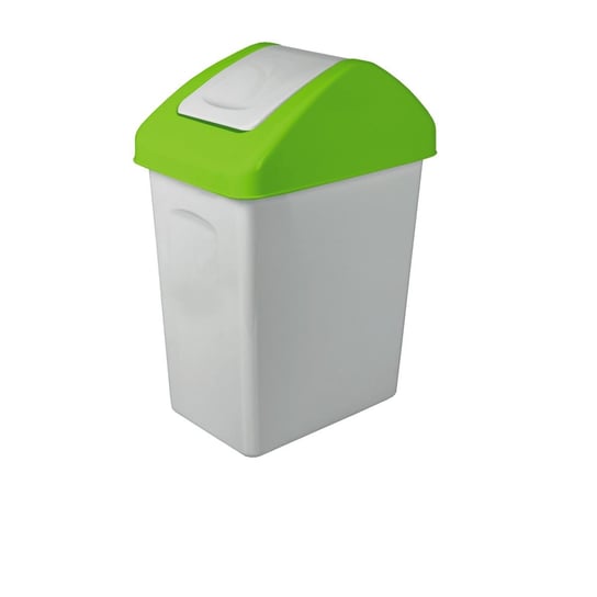 Kosz do segregacji śmieci z uchylną pokrywą Plastik 10 L zielony BRANQ BRANQ