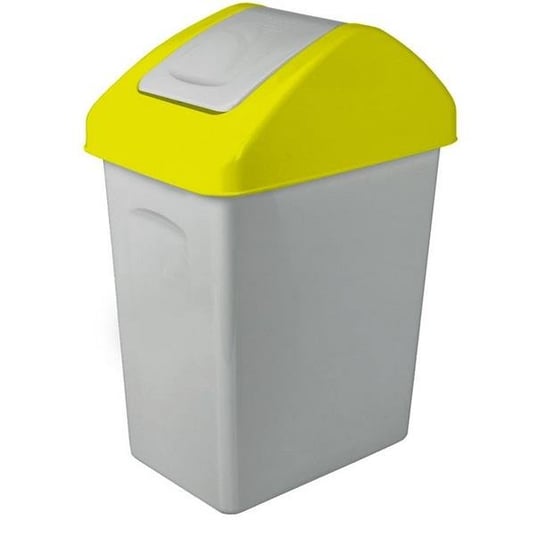 Kosz do segregacji śmieci z uchylną pokrywą Plastik 10 L żółty BRANQ BRANQ