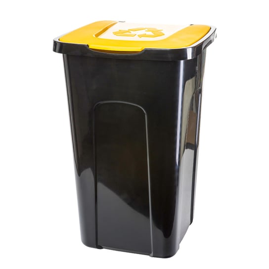 Kosz na Śmieci Pojemnik do Segregacji Odpadów na Metal i Plastik 50L Żółty Inna marka