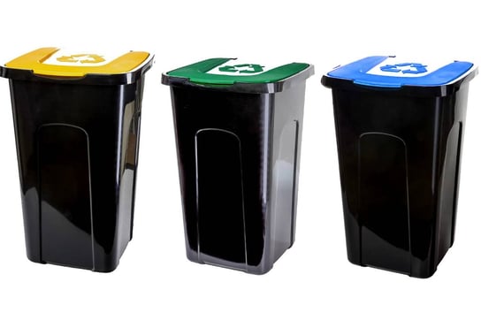Kosz na Śmieci Pojemnik Recykling Odpady Segregacja 56x36x36 50L 3szt Inna marka