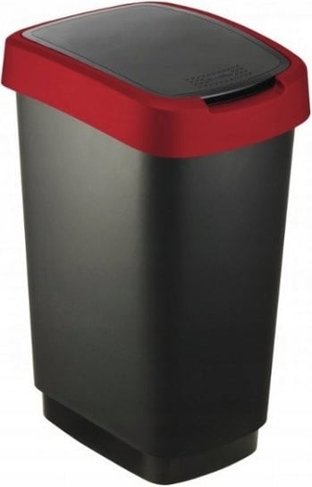 Kosz-pojemnik do segragacji śmieci ROTHO Twist, czarny/czerwony, 25 l Rotho