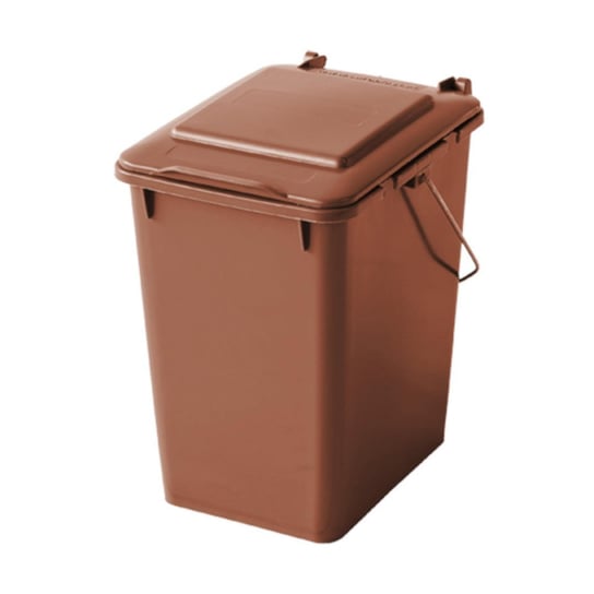 Kosz pojemnik do segregacji sortowania śmieci i BIO odpadków - brązowy 10L Europlast Austria