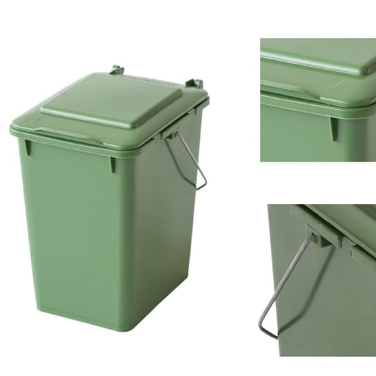Kosz pojemnik do segregacji sortowania śmieci i odpadków - zielony 10L Europlast Austria