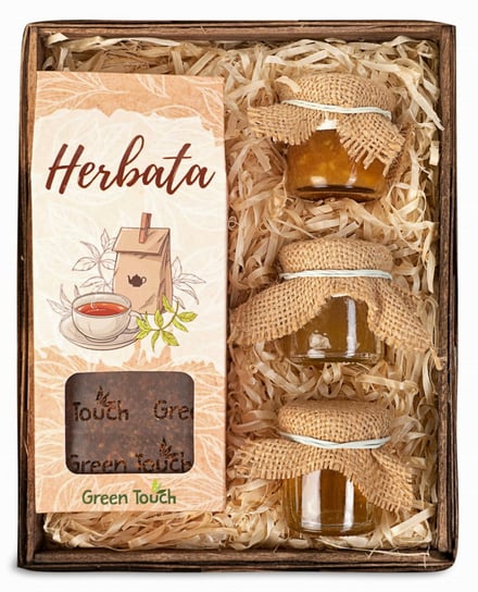 Kosz Prezentowy Z Herbatą Rooibos;Konfiturkami I Miodkiem - Drobny Upominek Green Touch